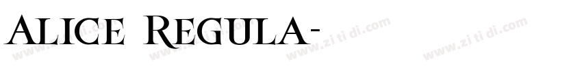 Alice Regula字体转换